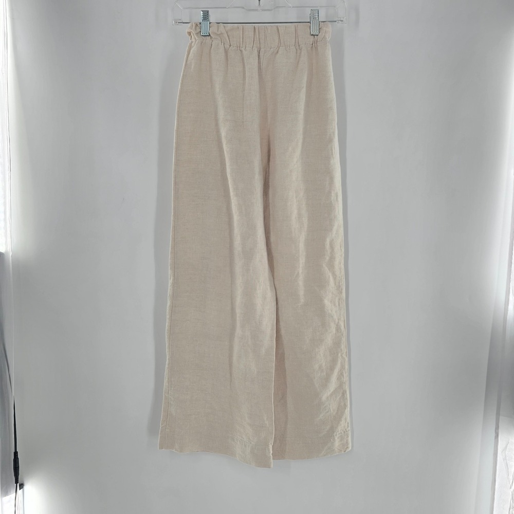 Elizabeth Suzann Pants Women XX Small Linen Wide Leg Made in USA